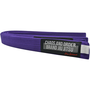 Chaos and Order Premium Jiu-Jitsu Rank Belt - Purple